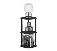 Furinno Scaffale ad Angolo Espresso/Black Classic Tube 3 livelli - tubi classici