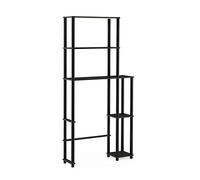 Furinno Scaffale di Stoccaggio del Bagno, Nero, 165.35 x 22.86 x 78.99 cm