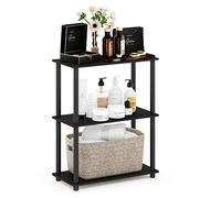 Furinno Scaffale Multifunzione 3 ripiani Espresso/Black Tubi tondi