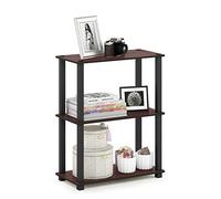 Furinno Scaffale Multifunzione con ripiani Dark Cherry/Black Tubo rettangolare