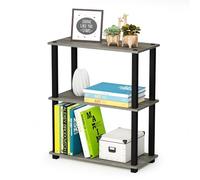 Furinno Scaffali senza Utensili French Oak Grey/Black Tubo rettangolare