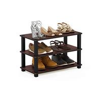 Furinno Scarpiere, Dark Cherry and Black, 3-Tier Single