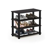 Furinno Scarpiere, Espresso And Black, 4-Tier Single