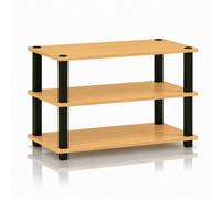 Furinno Scarpiere, Light Cherry And Black, 3-Tier Single