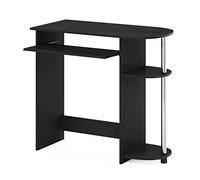 Furinno Semplicistico Scrivania per Computer, Legno ingegnerizzato, Americano/Acciaio Inossidabile, 40.01 (D) x 80.01 (W) x 73.03 (H) cm