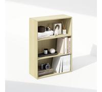 Furinno SIMPLE Libreria 3 Ripiani, Libreria Con Ripiani Portaoggetti, Per Soggiorno, Camera Da Letto, Home Office, Faggio Vaporato