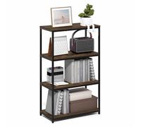 Furinno SIMPLISTIC - Scaffale per libri a 4 ripiani, altezza e larghezza, con struttura in metallo, ripiani in metallo, per riporre e organizzare, 11,8 x 23,6 x 38,6 cm, per soggiorno, casa, ufficio
