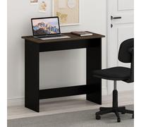 Furinno Simplistic - Scrivania per computer, 78,7 cm, rustico, marrone, piccola scrivania rettangolare con cassetti, scrivania da gioco per casa, camera da letto, noce marrone