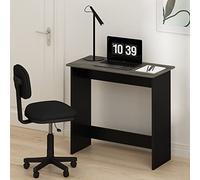 Furinno SIMPLISTIC - Scrivania per computer da 78,74 cm, piccola, rettangolare, con cassetti, scrivania da gioco per casa, ufficio, camera da letto, studio, rovere grigio
