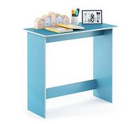 Furinno Simplistic Scrivania per Computer, Legno, Blu (Light Blue/White), 39.37 x 80 x 75.57 cm