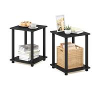 Furinno Simplistic Tavolino, set di due, americano/nero