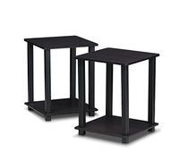 Furinno Simplistic Tavolino, set di due, noce scuro