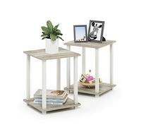 Furinno Simplistic Tavolino, set di due, rovere Sonoma/bianco