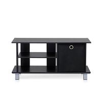 Furinno Simplistic TV Entertainment Center con cassetti, Espresso/Nero