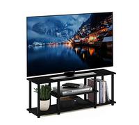 Furinno Supporti TV di Intrattenimento a 3 Livelli, Walnut/Black, 140 cm