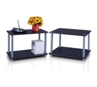 Furinno Tabelle Finali, Legno, Black, 2 Set