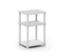 Furinno Tavolino con 3 ripiani, Bianco/Nero