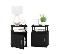 Furinno Tavolino, Legno, Nero, Two End Tables, 2 unità