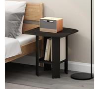 Furinno TIDUR Night Stand, Comodino con Ripiani Aperti e Ripiano, Tavolino da Letto con Angoli Arrotondati, per Camera da Letto, Soggiorno, Espresso