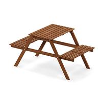 Furinno Tioman Set da Pranzo all'aperto, Legno, Naturale, taglia unica