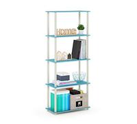 Furinno Turn-N-Tube Espositore multiuso a 5 livelli, azzurro/bianco