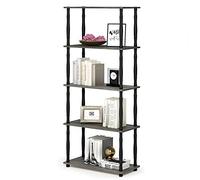 Furinno Turn-N-Tube Espositore multiuso a 5 livelli con tubi classici, Rovere Francese/Nero