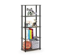 Furinno Turn-N-Tube Espositore multiuso a 5 livelli, Rovere Francese/Nero