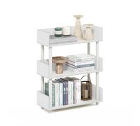 Furinno Turn-N-Tube Espositore multiuso autoportante a 3 livelli, libreria, Bianco/Bianco