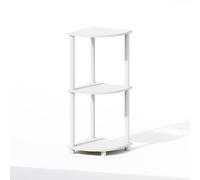 Furinno TURN-N-TUBE Libreria a 3 ripiani, con Scaffale Espositivo Compatto Multiuso, 29.5 x 59.9 x 75.2 cm, per Soggiorno, Camera da Letto, Ufficio Domestico, Bianco/Bianco