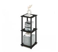 Furinno TURN-N-TUBE Libreria, Set di 2 Librerie, Libreria Impilabile, 39.6 x 39.6 x 49.8 cm, per Studio, Soggiorno, Camera da Letto, Espresso/Nero