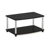 Furinno Turn-N-Tube No Tools Supporti TV rialzati a 2 livelli, Americano, Tubi in acciaio inossidabile