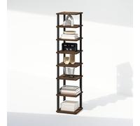 Furinno Turn-N-Tube - Scaffale angolare a 8 livelli, scaffale angolare verticale, organizzazione e stoccaggio salvaspazio, ingresso, soggiorno, armadio, pino ambrato