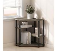 Furinno Turn-N-Tube Scaffale Angolare Multifunzione, Espositore, Libreria, Quercia Francese/Nero