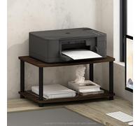 Furinno Turn-N-Tube Scaffale Porta Stampante Multifunzione a 2 Ripiani per Esposizione e Conservazione, Noce Columbia/Nero