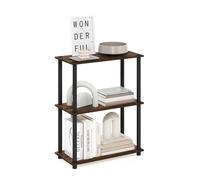 Furinno TURN-N-TUBE Scaffale Portaoggetti, Libreria A 3 Ripiani, Mensola Angolare, Ripiani Aperti Senza Attrezzi, Per Organizzazione E Contenimento, Soggiorno, Garage, Ufficio Domestico, Pino Ambrato