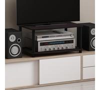 Furinno TURN-N-TUBE Supporto Per Stampante Con Ripiani, Tavolino Stampante A 2 Ripiani, Supporto Per Stampante Sotto Scrivania, Per CPU, Forniture Da Ufficio, Ufficio Domestico, Noce Scuro