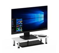 Furinno Turn-N-Tube Supporto rialzato per monitor, Rovere Bianco, Tubi in acciaio inossidabile