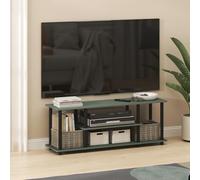 Furinno TURN-N-TUBE Supporto TV, Centro di intrattenimento 3D a 3 livelli senza attrezzi, Console TV per TV fino a 50 pollici, per soggiorno, camera da letto, Verde salvia