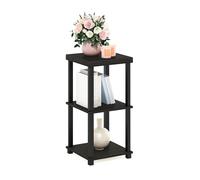 Furinno Turn-N-Tube Tavolino laterale classico a 3 livelli, Espresso/Nero