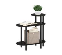 Furinno Turn-N-Tube Tavolino ovale a 3 ripiani con ripiani aperti, Espresso/Nero