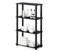 Furinno Turn-S-Tube, Scaffale Multifunzione con Ripiani, Nero (Americano/Black)