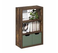 Furinno Viola 3-Tier Open Shelf Bookcase, Bookshelf, Amber Pine