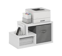 Furinno VIOLA Scaffale Portaoggetti Con Contenitore, Libreria Scaffale Espositivo, Con Contenitore, Per Organizzazione E Contenimento, Bianco/Grigio Chiaro