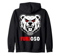 FURIOSO Angry Bear Divertente Gioco di Parole in Lingua Spagnola Felpa con Cappuccio
