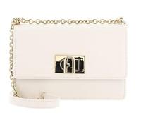 Furla 1927 Borsa Mini a Tracolla in Pelle, 20 x 13 x 7,5 cm, Panna, con Catena Dorata