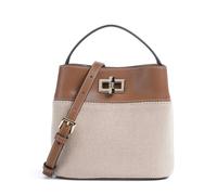 Furla Amelia Mini Borsa a secchiello marrone, tela, donna