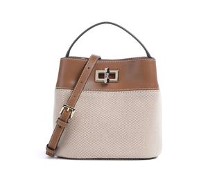 Furla Amelia Mini Borsa a secchiello marrone, tela, donna