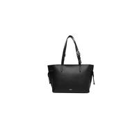 Furla Ava Shopper M in Pelle Nera, Borsa a Spalla con Doppio Manico Regolabile, 43 x 22,5 x 11 cm