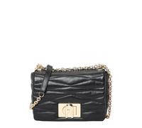 Furla 1927 S Borsa a spalla nero, pelle di vitello nubuck, donna