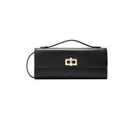 Furla Clara Clutch Borsa a Mano con Tracolla Amovibile, Nero, Pelle, 27 x 12 x 3,5 cm, Stile Casual Elegante